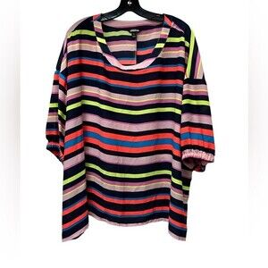 Project Runway Stripe Boxy Top Size XL